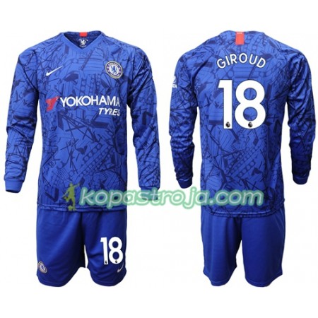 Billiga Fotbollströjor Chelsea Giroud 18 Barn Hemma tröja 2019/20 Långärmad